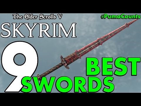 Top 9 Best One and Two Handed Swords and Greatswords in Skyrim Remastered #PumaCounts
