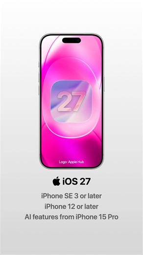 iOS 27 will be available for iPhone 12 or later! Will you upgrade? #ios27 #wwdc26
