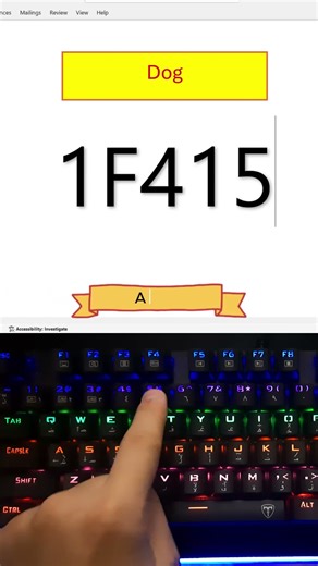 secret code to create dog symbol in MS Word !#asmr #shorts