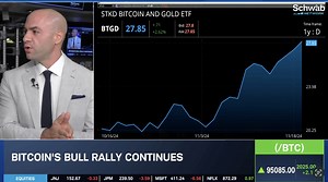 38K views · 939 reactions | Bitcoin ➕ Gold  BTGD  David Dziekanski joins Nicole Petallides to spotlight the BTGD ETF, a leveraged fund from Quantify Funds that offers 1-for-1 exposure to both bitcoin & gold: ️ “We like to think of it as leverage for the long run.” | Schwab Network | Facebook