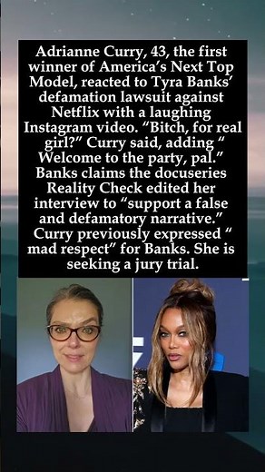 Adrianne Curry Reacts to Tyra Banks Suing Netflix Over ANTM Docuseries #TyraBanks #AdrianneCurry