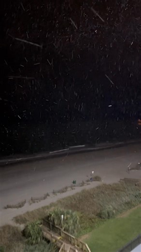 Just looked out our door and saw this ❄️☃️❄️ Oceanfront in Myrtle. | Vicki Davis