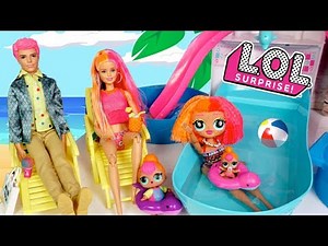 Barbie LOL Family Travel Morning Routine on Cruise Ship with Neonlicious