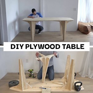 Making A Table From A Single Sheet Of Plywood 🔨🔥 | HomeMade Modern