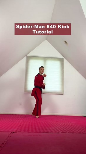 Spider-Man 540 Kick Tutorial 🥋🕷️ #taekwondo #martialarts #spiderman #marvel #540kick #540도