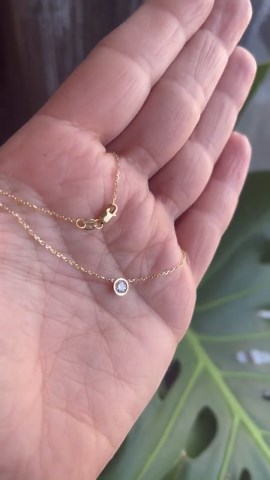 Diamond Solitaire Necklace: Layering Diamond Pendant - Etsy