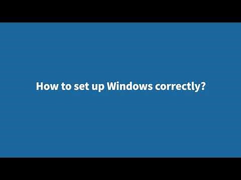 PL60-How to set up Windows correctly