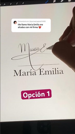 Creación FIRMA NOMBRE MARIA EMILIA ✅💥 #caligrafia #art #design