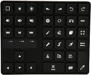Pomya Mini Drawing Keyboard - 35 Key Shortcut Keyboard for , One-Handed Graphic Design, Compatible with iOS and OS X