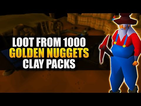 Loot From 1000 Golden Nuggets (Soft Clay) |Testing OSRS Wiki Money Making Methods