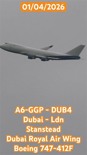 Royal Dubai Air Wing A6-GGP on final into Stanstead
