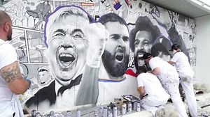 Artists create stunning mural ahead of Champions League final