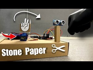 Gesture Battle: Stone-Paper-Scissors Game with Arduino! 🤖 (Ultrasonic + Servo Magic!)