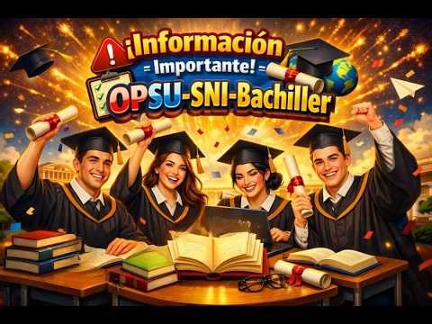 🚨 Información Importante OPSU SNI | 🎓 Bachiller