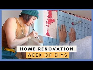 Secret Project Makeover: Tiling a Shower + DIY Custom Windows