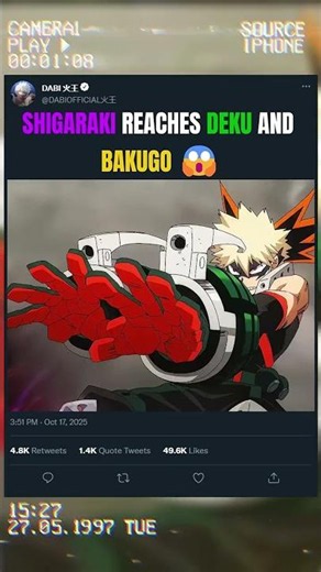 SHIGARAKI REACHES DEKU AND BAKUGO 😱 | #animeedit #myheroacademia
