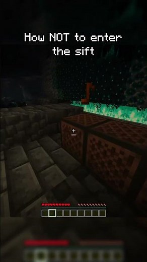 how to NOT enter the sift in minecraft