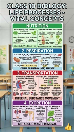 Life Processes FULL CHAPTER Revision (Important Terms) #cbse#biology#class10#science#lifeprocesses
