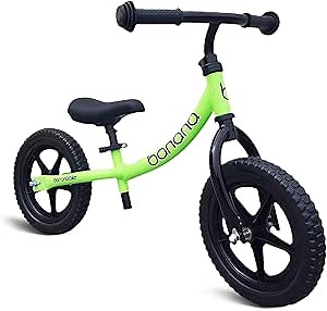 banana bike Balance Bike - Lightweight Toddler Bike - No Pedal with Adjustable Handlebar and Seat - Ideal Training Bicycle for Kids - Multiple Colors