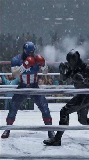 Fight between captain America and Black Panther #boxing #marvel