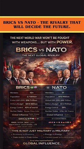 BRICS VS NATO - THE RIVALRY THAT WILL DECIDE THE FUTURE.
