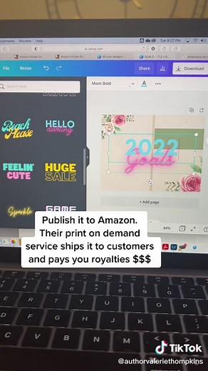 How to create a journal or book cover in Canva! #canva #canvatutorial #bookcover #passiveincome #amazonkdp #amazonseller #fyp #foryou #foryourpage