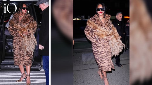 Rihanna sfodera il tiger print anni ’80 per le fredde strade di New York