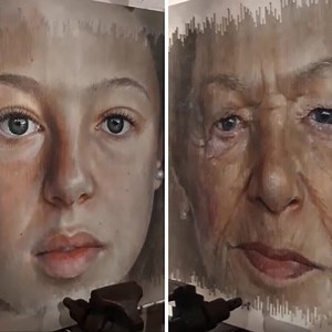 Incredible Lenticular Portraits: The Subject Ages Depending on the Viewing Angle  - Core77