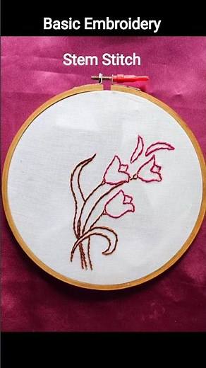 Basic Embroidery Stitches - Stem Stitch