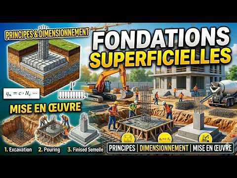 Fondations Superficielles : Principes, Dimensionnement et Mise en Œuvre