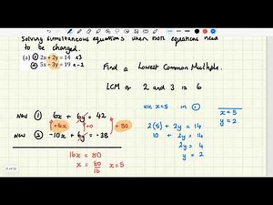 Simultaneous Equations using LCM