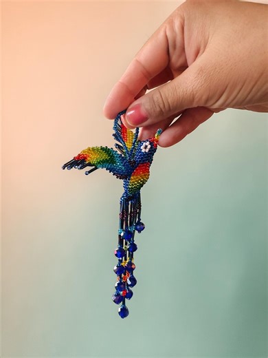 Handmade Beaded Hummingbird Ornament: Guatemalan Sun Catcher - Etsy