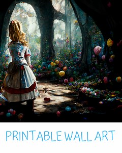 Printable Wall Art | Alice in Wonderland Painted by Andy Wharol | Concept | Instant Download | High Quality | Different Sizes - Etsy Canada