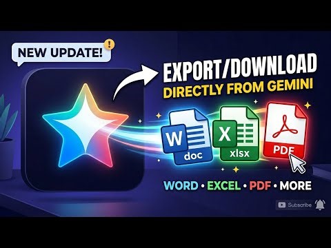 How to Export Word, Excel & PDF Files from Google Gemini| KeshavTechy | Google Gemini Update