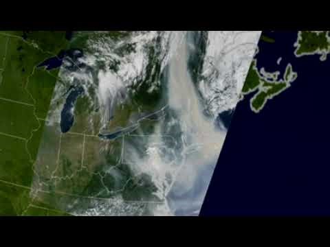 footage actions Archive Alpha series: Canadian Smoke Invades the East Coast (2002)