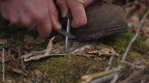 Learning to Start a Fire with a Flint and Birch Bark