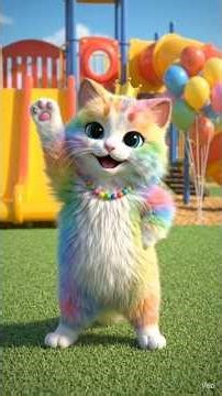 rainbow cat is dancing 🌈💃