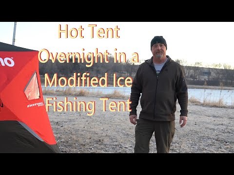 Hot Tent Camping in a Converted Fishing Tent
