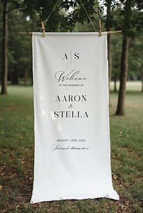 Fabric Wedding Welcome Sign，personalized Wedding Welcome Sign, Fabric Sign, Custom Linen Wedding Signs，linen Wedding Sign，wedding Banner - Etsy