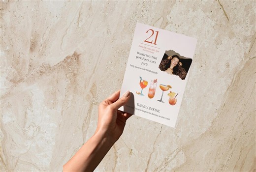 21st Birthday Party Invitation Template | Editable in Canva | Instant Download | Digital Invite | Printable Invite | - Etsy