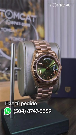 INICIA EL 2026 A TU TIEMPO ⏱️ El reloj que acompaña tus nuevas metas con estilo y precisión. PAGANI DESIGN – PD-1752GR Day-Date President Un clásico moderno que combina elegancia, presencia y mecánica automática. 🔹 Características destacadas: • Unisex • Movimiento automático • Cristal de zafiro • Tamaño 36 mm • Correa de acero inoxidable • Resistente al agua hasta 100 metros 💰 Precio normal: Lps 3,840.00 🔥 Precio oferta: Lps 3,200.00 📦 Envíos a todo el país 📲 WhatsApp: (504) 8747-3359 Tomca