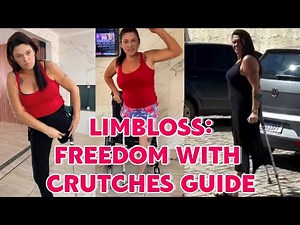 Amputee woman crutches user | freedom with with mobility guiding her journey