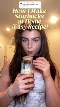 Easy & healthy starbies at home 💖☕️💐 #coffee #tutorial #starbucks #vlog #coffeerecipe