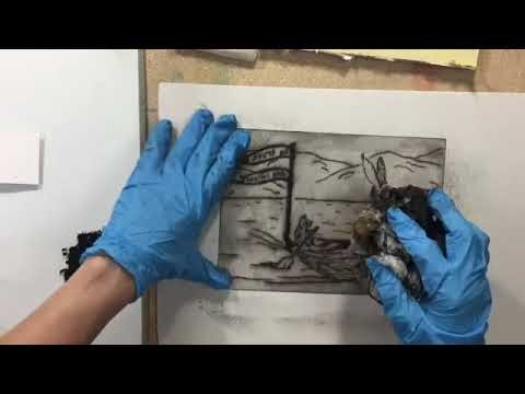 Drypoint Engraving on Acrylic Plate - printing tutorial