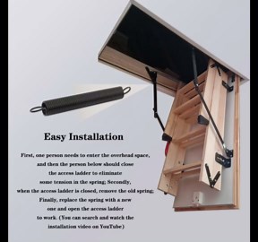 56-1 Ladder Springs Replacement fit Attic Stairs Pull Down Ladder Attic Spring Replacement|Pull Down Attic Stair Parts Used in Werner Attic Ladder-2 Pack