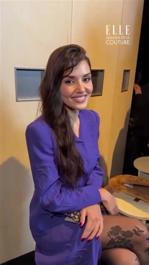 Hande Erçel's Unbelievable Purple Elegance! ✨ #HandeErçel #ElleCouture #Fashion #Shorts