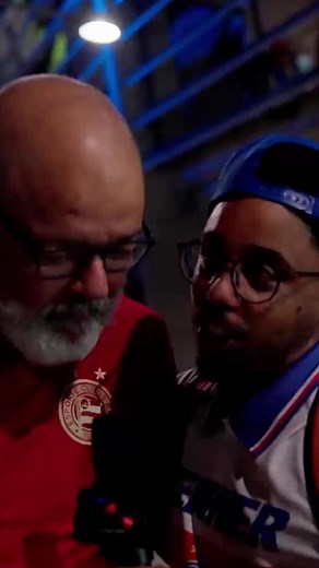 Engaging Sports Interview Outdoors at Night