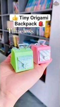 I Made a Bag for My Thumb! 👍 Tiny Origami Backpack 🎒 #Shorts #DIY #Origami
