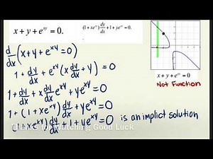 Differential Equations 1.1 Explicit & Implicit Solution To ODE