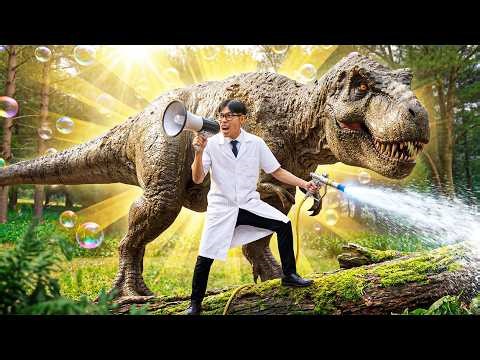 I Found A Messy T-Rex In The Forest! 🦖 Dirty Dinosaur Spa Day | Teddy Chase IRL FUNNY VIDEO